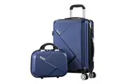 Mazam 2PCS Luggage Suitcase Trolley Set Travel TSA Lock Storage Hard Case Navy