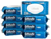 Cottonelle FreshFeel Flushable Adult Wet Wipes, 8 Packs, 42/pack, 336 Total