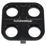 Raceworks 4Way Square Bulkhead Plate - RWF-838-04SBK