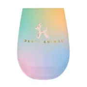 Stemless Wine Glass Party Animal Size 3.5in x 5in h, 20 oz Pack of 6