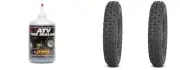 Set of 2 QUADBOSS QBT732 Front Tires 19x7-8 4-ply with Sealant