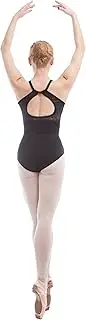 [Dance Favourite] Open Back O Shape Black Cotton Spandex Gymnastics Ballet Leotard