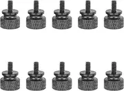 Favordrory 6#-32 Anodized Aluminum Thumbscrews, Computer Case Thumbscrews, Thumb Screws, Black, 10 PCS