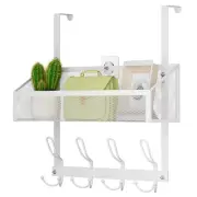 Over The Door Hooks Organizer, Back of Door Organizer with 12 Coat Hooks & Me...