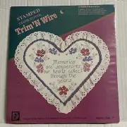 Designs For The Needle MEMORIES Stamped Cross Stitch Trim N Wire Kit #3800 1989