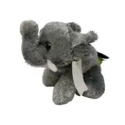 Wild Republic Baby Elephant Stuffed Animal Gray Soft Beanbag Plush Toy 8"