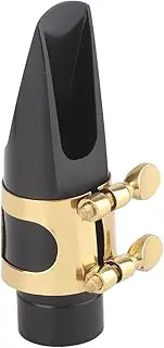 Professional Alto Saxophone Flute Head Mouthpiece Sax Jazz Music Instrument Accessory for Novice or Professional Musicians Black