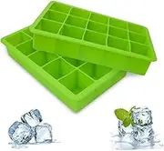 TIDTALEO Cavity Silicone Ice Cube Cake Mold for DIY Baking Green Mould for Ice Jelly Cupcakes and Fondant Kitchen Tool for Homemade Treats
