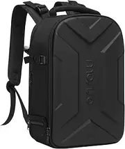 MOSISO Camera Backpack, DSLR/SLR/Mirrorless Photography Camera Bag Waterproof Artistic Geometric Hardshell Case with Tripod Holder&15-16 inch Laptop Compartment for Canon/Nikon/Sony, Black