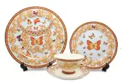 Royalty Porcelain 16-pc Dinner Set, Butterflies,Bone China Porcelain