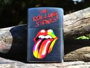 The Rolling Stones Rainbow Tongue Zippo Lighter - Mick Jagger - Keith Richards