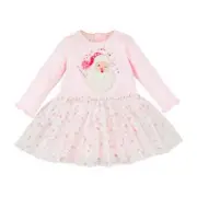 Mud Pie Season to Sparkle Pink Santa Tutu Dress 12-18 Months