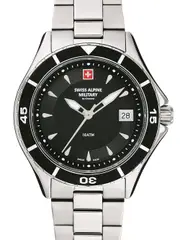 Swiss Alpine Military 7740.1137 Black Dial Silver Stainless Steel Womens Watch