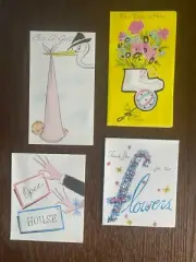 Vintage Greeting Cards- NEW- Junk Journal- Scrapbook- Crafts- Lot #9- MIX