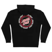 SANTA CRUZ VESSEL RINGED DOT Men's Zip Hoodie - BLK - Medium - NWT