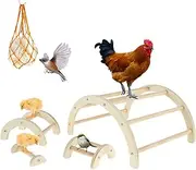 4Pcs Chicken Perches Pine Chicken Roosting Perch Strong Chick Perch Stand Fun Chicken Training Perch Easy to Assemble and Clean Roosting Bar Reusable for Chicken Bird Parrot Hens Entertainment (B)