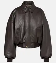 [Balenciaga] Balenciaga Round Taxi leather jacket AU 18 brown