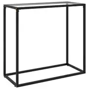 Console Table Transparent 80x35x75 cm Tempered Glass vidaXL
