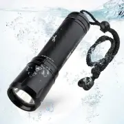 AULITE Diving Flashlight Waterproof IP68 1000 High Lumens Lanyard
