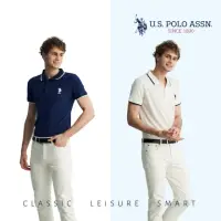 在飛比找momo購物網優惠-【U.S. POLO ASSN.】男款中馬短袖POLO衫(領