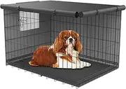Dog Crate Cover-Double Door,Dog Kennel Cover,Crate Covers for Dog Cages-24 30 36 42 48 inches- Heavy Duty Polyester Pet Kennel Cover Universal Fit for Wire Dog Crate (30.0"L x 19.0"W x 21.0"H)