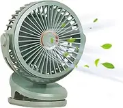 Vibhgtf USB Clip Fan - Rechargeable Portable Clip Fan, Quiet Cooling Device with 4 Speeds Portable Clip Fan - 720 Degree Rotation, Adjustable Fan