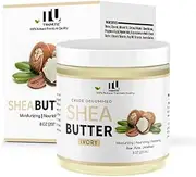 Shea Butter Raw Natural 8oz, Pure Organic Shea Butter, Unrefined Shea Butter for Hair and Body, Enriched Vitamins Hydrating & Moisturizing Skincare Cream(237g/8oz)
