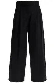 Dina wide trousers in cotton 'S MAX MARA Woman Tg. 44 IT DINA 15 BLACK