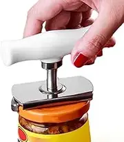 Adjustable Jar Opener, Manual Can Opener for Weak Hands, Easy Jar Openers Gripper, White