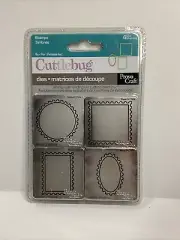 CUTTLEBUG 37-1220 Dies Stamps Frames Circle Square Oval Rectangle Provo Crafts