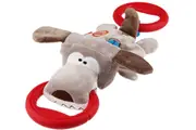 GIGWI IRON GRIP PLUSH TPR TUG DOG