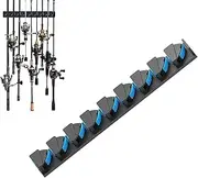 Fishing Rod Rack,Wall Mounted Fish Pole Organizer Holder - Holds up to 9 Rods Wall Display Stand, Space-Saving Sticks Organizer for Garage, Ceiling