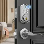 Keyless Entry Door Lock with Handle -2 Lever Handles, Fingerprint Door Lock, ...