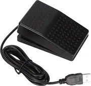 Programmable Single Foot Switch, USB Foot Switch Pedal with One Key Control and 2m Cable for Gaming, Transcription, and More