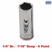 Kincrome K26538 - Deep Socket 7/16" 1/4" Drive (Mirror Polish)