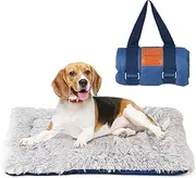 Portable Dog Bed Mat for Small Dogs, 22 x16 inch Washable Dog Crate Pad, Waterproof and wear-Resistant Kennel Pad Sleeping Mattress for Outdoor Indoor (Small)