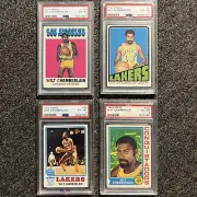 Vintage WILT CHAMBERLAIN Basketball Card Graded PSA Lot 1970’s HOF - NBA LEGEND