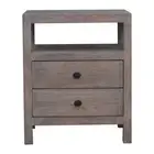 Acid Wash 2-Drawer Open Bedside Table