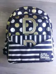 Justice Initial Backpack and Detachable Writslet Letter D New