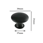 12X Cabinet Knob Round Bedroom Cupboard Handles Drawer Single Pull Antique Black