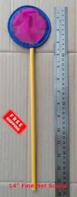 Bettawan Fine Net Betta Scoop with plastic tube handle for Aquarium Fish Shrimp