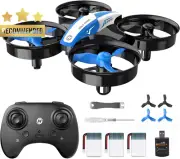 Mini Drone Kids & Beginners- RC Nano Quadcopter Auto Hover, 3D Flip, 3 Batteries