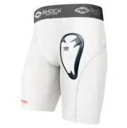 Shock Doctor Core Compression Shorts Bio-Flex Athletic Cup Men’s LARGE WHITE 321