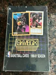 1990-91 SKYBOX SERIES 1 NBA BASKETBALL FACTORY SEALED WAX BOX