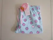 Peter Alexander Ladies Blue-Lilac Spot Classic Flannelette Long Pj Pant Size S