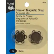 Dritz 759-38 Flower Sew-On Magnetic Snap 1/Pkg-Antique Brass