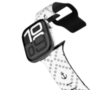Apple Watch Series 10 (42mm) Impact Band Nautical black and white pattern