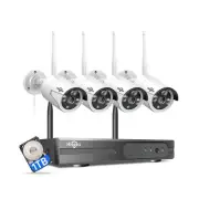 [Wireless Pro, 100ft Range] Hiseeu Wireless Security Camera System, Expandabl...