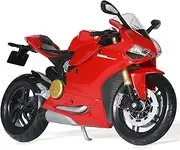 [Risopen] 1:12 Motorcycle Model Compatible for Ducati 1199 Panigale Alloy Diecast Motorcycle Model Toy Mini Moto Gift (Red)