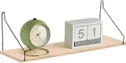 Floating Bathroom Shelves - Display Mounted Rustic Wood Shelf for Books | No Drill Storage Rack with 5Kg Weight Capacity for Pictures Collectibles Ornaments